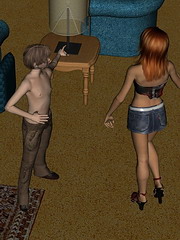 Mother picks astir girl and fucks her unitedly with son